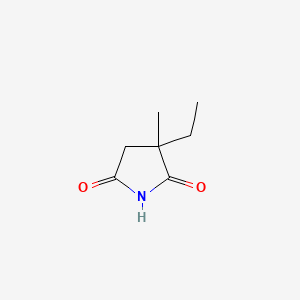 3-Ethyl-3-methylpyrrolidine-2,5-dione chemical structure (CAS 77-67-8)