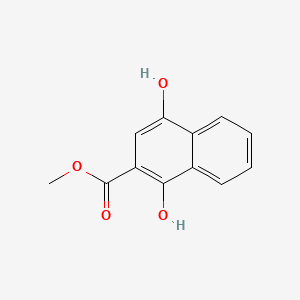 Methyl 1,4-dihydroxy-2-naphthoate chemical structure (CAS 77060-74-3)