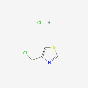 4-(Chloromethyl)thiazole hydrochloride chemical structure (CAS 7709-58-2)