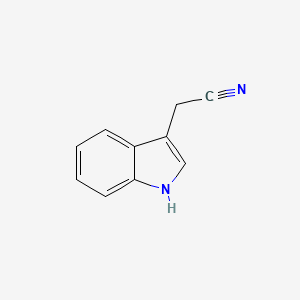 2-(1H-Indol-3-yl)acetonitrile chemical structure (CAS 771-51-7)