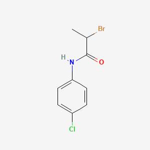 2-Bromo-N-(4-chlorophenyl)propanamide chemical structure (CAS 77112-25-5)