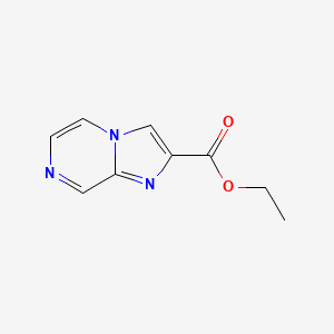 Ethyl imidazo[1,2-a]pyrazine-2-carboxylate chemical structure (CAS 77112-52-8)