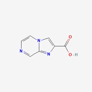 Imidazo[1,2-a]pyrazine-2-carboxylic acid chemical structure (CAS 77112-53-9)