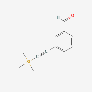 3-((Trimethylsilyl)ethynyl)benzaldehyde chemical structure (CAS 77123-55-8)