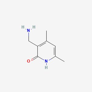 3-(Aminomethyl)-4,6-dimethylpyridin-2(1H)-one chemical structure (CAS 771579-27-2)