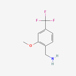(2-Methoxy-4-(trifluoromethyl)phenyl)methanamine chemical structure (CAS 771581-99-8)