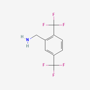 (2,5-Bis(trifluoromethyl)phenyl)methanamine chemical structure (CAS 771582-21-9)