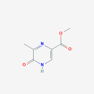 Methyl 6-methyl-5-oxo-4,5-dihydropyrazine-2-carboxylate chemical structure (CAS 77168-84-4)