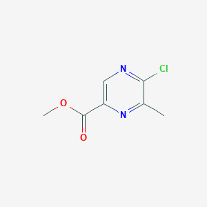 Methyl 5-chloro-6-methylpyrazine-2-carboxylate chemical structure (CAS 77168-85-5)
