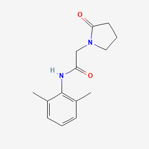 N-(2,6-Dimethylphenyl)-2-(2-oxopyrrolidin-1-yl)acetamide chemical structure (CAS 77191-36-7)