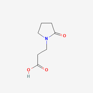 3-(2-Oxopyrrolidin-1-yl)propanoic acid chemical structure (CAS 77191-38-9)