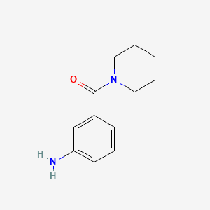 (3-Aminophenyl)(piperidin-1-yl)methanone chemical structure (CAS 77201-13-9)