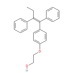 (Z)-2-(4-(1,2-Diphenylbut-1-en-1-yl)phenoxy)ethan-1-ol chemical structure (CAS 77207-49-9)