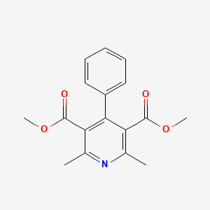 Dimethyl 2,6-dimethyl-4-phenylpyridine-3,5-dicarboxylate chemical structure (CAS 77234-00-5)