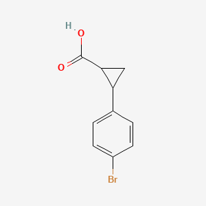 2-(4-Bromophenyl)cyclopropanecarboxylic acid chemical structure (CAS 77255-26-6)