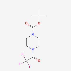 tert-Butyl 4-(2,2,2-trifluoroacetyl)piperazine-1-carboxylate chemical structure (CAS 77278-37-6)