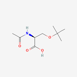 (S)-2-Acetamido-3-(tert-butoxy)propanoic acid chemical structure (CAS 77285-09-7)