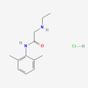 N-(2,6-Dimethylphenyl)-2-(ethylamino)acetamide hydrochloride chemical structure (CAS 7729-94-4)