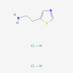2-(Thiazol-5-yl)ethanamine dihydrochloride chemical structure (CAS 7730-82-7)