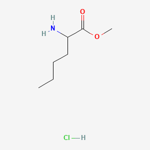 Methyl 2-aminohexanoate hydrochloride chemical structure (CAS 77300-48-2)