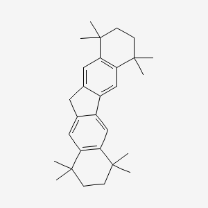1,1,4,4,7,7,10,10-Octamethyl-2,3,4,7,8,9,10,12-octahydro-1H-dibenzo[b,h]fluorene chemical structure (CAS 77308-48-6)