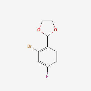 2-(2-Bromo-4-fluorophenyl)-1,3-dioxolane chemical structure (CAS 773097-04-4)