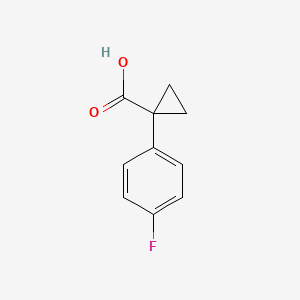 1-(4-Fluorophenyl)cyclopropanecarboxylic acid chemical structure (CAS 773100-29-1)