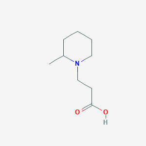 3-(2-Methylpiperidin-1-yl)propanoic acid chemical structure (CAS 773108-59-1)