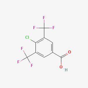 4-Chloro-3,5-bis(trifluoromethyl)benzoic acid chemical structure (CAS 773108-93-3)