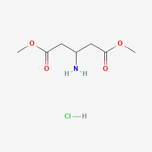 Dimethyl 3-aminopentanedioate hydrochloride chemical structure (CAS 77313-10-1)