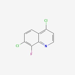 4,7-Dichloro-8-fluoroquinoline chemical structure (CAS 773148-80-4)