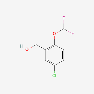 (5-Chloro-2-(difluoromethoxy)phenyl)methanol chemical structure (CAS 773868-63-6)