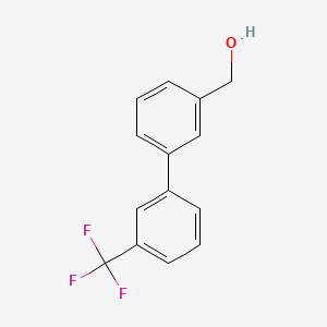 (3'-(Trifluoromethyl)-[1,1'-biphenyl]-3-yl)methanol chemical structure (CAS 773872-61-0)