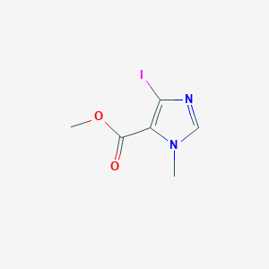Methyl 4-iodo-1-methyl-1H-imidazole-5-carboxylate chemical structure (CAS 773875-71-1)