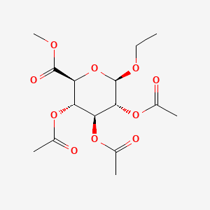 Ethyl 2,3,4-tri-O-acetyl-β-D-glucuronide methyl ester chemical structure (CAS 77392-66-6)