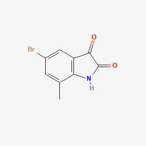 5-Bromo-7-methylindoline-2,3-dione chemical structure (CAS 77395-10-9)