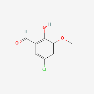 5-Chloro-2-hydroxy-3-methoxybenzaldehyde chemical structure (CAS 7740-05-8)