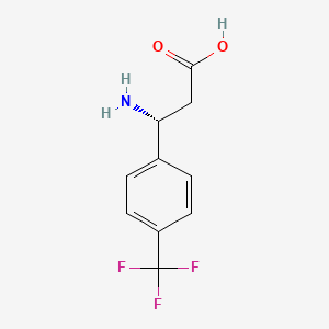(R)-3-Amino-3-(4-(trifluoromethyl)phenyl)propanoic acid chemical structure (CAS 774178-39-1)
