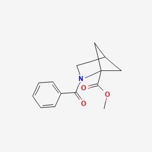 Methyl 2-benzoyl-2-azabicyclo[2.1.1]hexane-1-carboxylate chemical structure (CAS 77422-38-9)