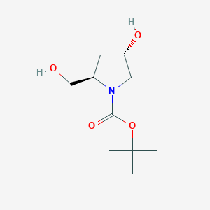(2R,4S)-tert-Butyl 4-hydroxy-2-(hydroxymethyl)pyrrolidine-1-carboxylate chemical structure (CAS 77450-03-4)
