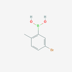 (5-Bromo-2-methylphenyl)boronic acid chemical structure (CAS 774608-13-8)