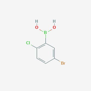 (5-Bromo-2-chlorophenyl)boronic acid chemical structure (CAS 774608-50-3)