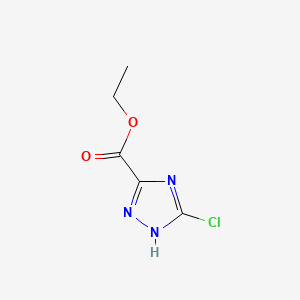 Ethyl 5-chloro-1H-1,2,4-triazole-3-carboxylate chemical structure (CAS 774608-88-7)