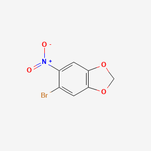 5-Bromo-6-nitrobenzo[d][1,3]dioxole chemical structure (CAS 7748-58-5)