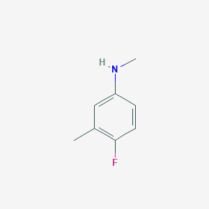 4-Fluoro-N,3-dimethylaniline chemical structure (CAS 77488-82-5)