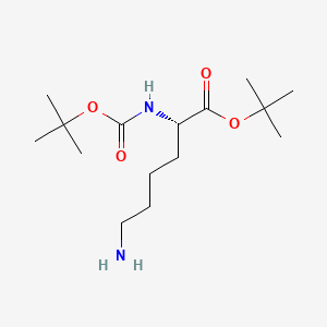 (S)-tert-Butyl 6-amino-2-((tert-butoxycarbonyl)amino)hexanoate chemical structure (CAS 7750-42-7)