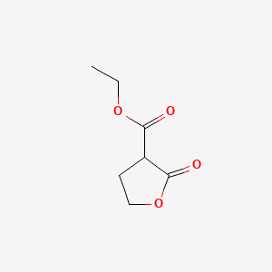 Ethyl 2-oxotetrahydrofuran-3-carboxylate chemical structure (CAS 77513-58-7)