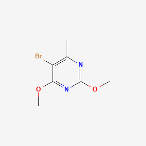 5-Bromo-2,4-dimethoxy-6-methylpyrimidine chemical structure (CAS 7752-70-7)