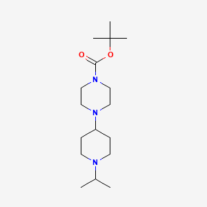 tert-Butyl 4-(1-isopropylpiperidin-4-yl)piperazine-1-carboxylate chemical structure (CAS 775287-95-1)