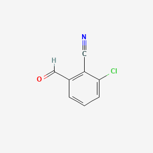 2-Chloro-6-formylbenzonitrile chemical structure (CAS 77532-86-6)